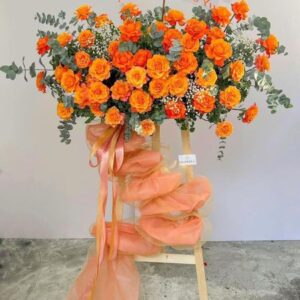 Kệ khai trương tông cam