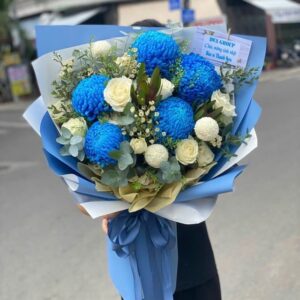 Bó hoa xanh dương